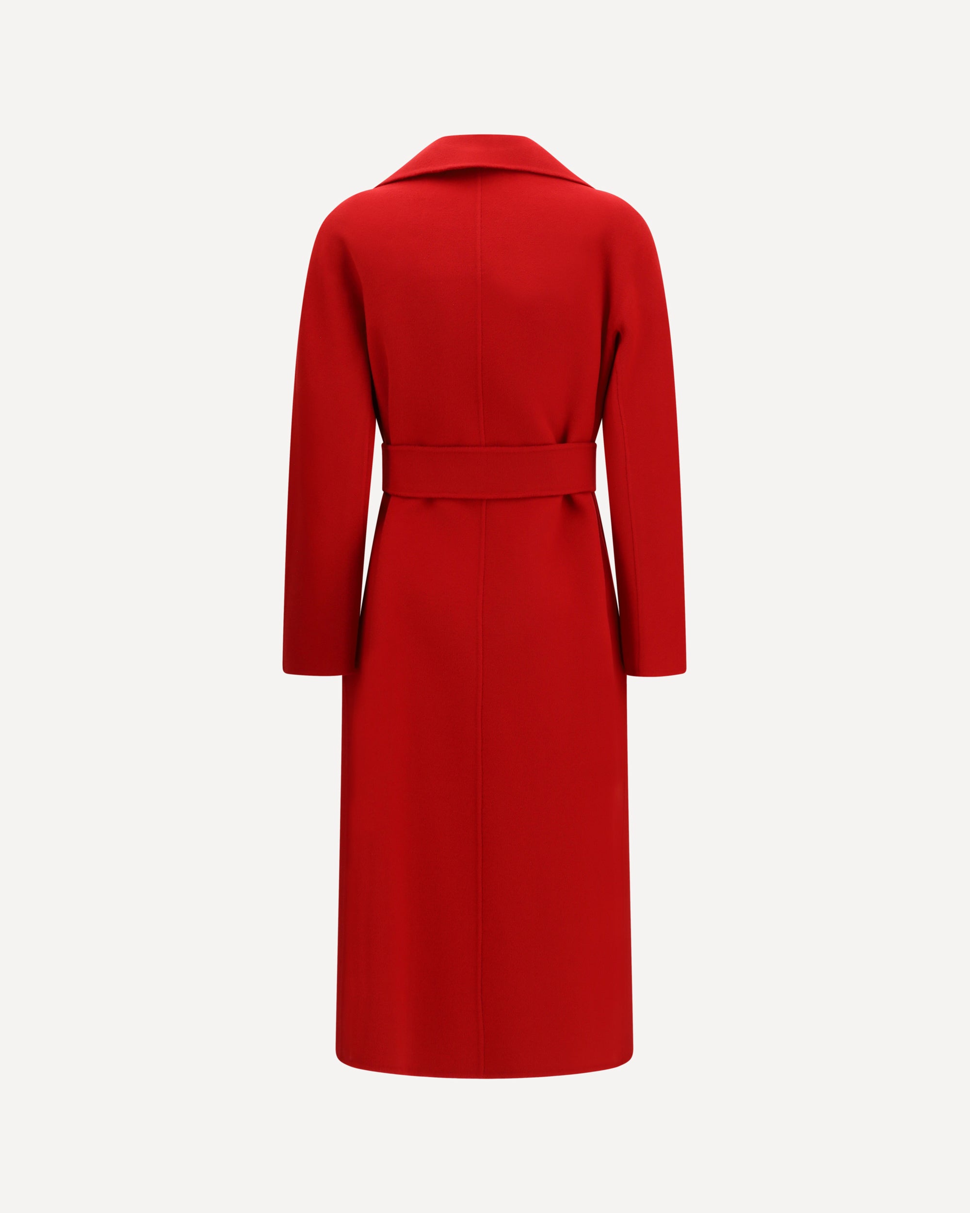 MAX MARA STUDIO Wool cashmere and silk wrap Coat RED | Base Blu