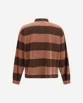 Striped Owners Club rugby Polo - BROWN | Base Blu