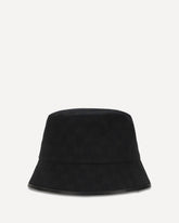 GG cotton canvas Bucket Hat - BLACK | Base Blu