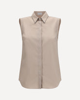 Sleeveless Shirt - BEIGE | Base Blu