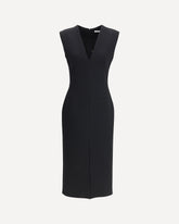 V-Neck Pencil Dress - BLACK | Base Blu