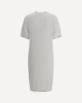 Abito midi lavorato a maglia - BIANCO | Base Blu
