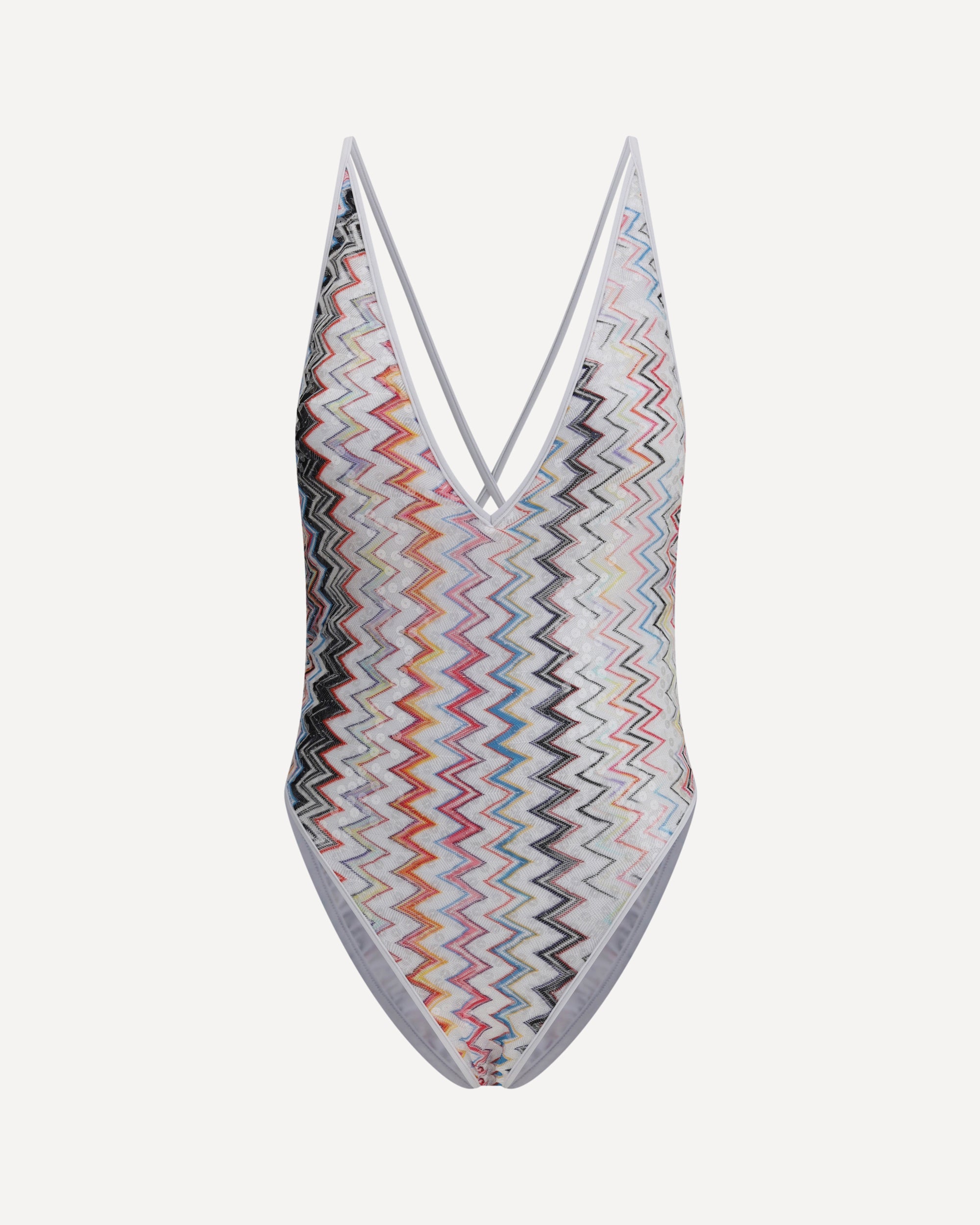 ミッソーニ　水着 MISSONI Iconic zig zag Swimsuit MULTICOLOUR | Base Blu