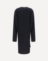 Twisted-knot cotton Dress - BLACK | Base Blu