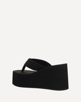 Branded Wedge Sandals - BLACK | Base Blu