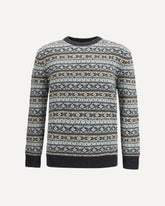 Crewneck wool-blend Sweater - MULTICOLOUR | Base Blu