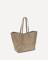 Borsa BC Duo in vitello con monile - BEIGE | Base Blu