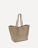 The BC Duo Bag in calfskin with monile - BEIGE | Base Blu