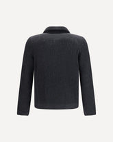 Marina Cardigan in English Rib Cashmere - GREY | Base Blu