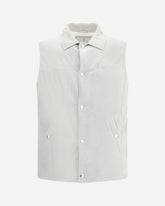 Padded leather Vest - GREY | Base Blu