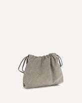 Suede Pouch Bag - GREY | Base Blu