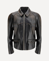 Nappa leather Jacket - BLACK | Base Blu
