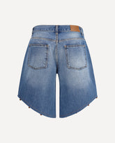 Bermuda con ricamo lungo i bordi e dettagli con pon pon - BLU | Base Blu