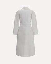 Wrap-style midi Dress - WHITE | Base Blu