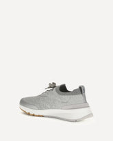 Sneakers runners in maglia di cotone techno  - GRIGIO | Base Blu