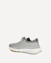 Techno cotton knit Sneakers runners - GREY | Base Blu