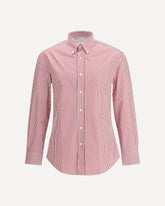Camicia a righe in Cotone - ROSSO | Base Blu