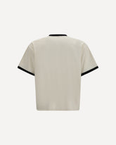 Cotton Jersey T-shirt With Poplin Balloo - CREAM | Base Blu