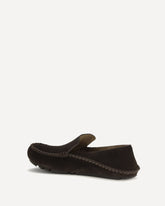 Rambla Loafers in suede calfskin - BROWN | Base Blu