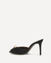 Intrigo Cocktail Mules Sandals - BLACK | Base Blu