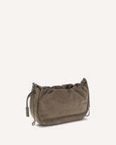 Suede Shoulder Bag - BROWN | Base Blu