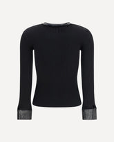 Cardigan in vinile e maglia - NERO | Base Blu