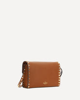 Rockstud Small Shoulder Bag - BROWN | Base Blu