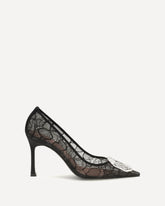 Décolletés Camelia in pizzo - NERO | Base Blu