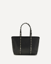 Small Rockstud Tote Bag - BLACK | Base Blu