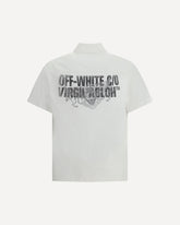 Camicia Bowling con grafica stampata - BIANCO | Base Blu