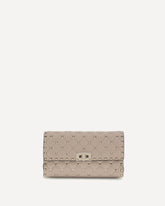 Rockstud Spike quilted Nappa Shoulder Bag - BEIGE | Base Blu