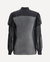 Silk georgette Shirt - BLACK | Base Blu
