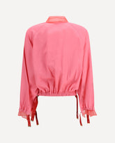 Blouson Bomber in viscosa tecnica - ROSA | Base Blu