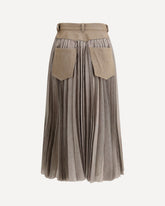 Pleated midi Skirt - BEIGE | Base Blu