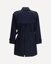 Double-breasted belted Trench Coat - BLUE | Base Blu