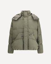 Puffer Jacket with removable hood - GREEN | Base Blu
