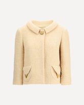 VLogo signature wool Jacket - CREAM | Base Blu