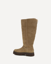 Uptowner Suede Tall Boots - BEIGE | Base Blu