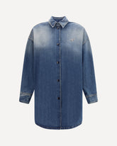 Giacca Camicia denim oversize - BLU | Base Blu