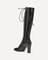 Lace-up knee-high Boots - BLACK | Base Blu