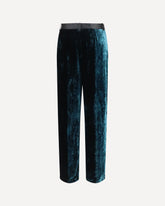 Moiré velvet tuxedo Pants - GREEN | Base Blu