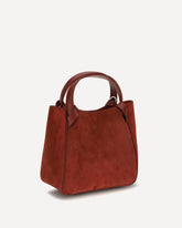 Mini Bettina suede Tote Bag - RED | Base Blu