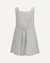 Linen short Dress - WHITE | Base Blu