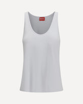 Oval D ribbed tank Top - WHITE | Base Blu