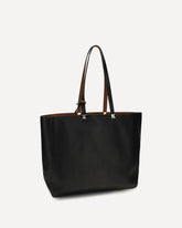 Reversible Rockstud calfskin Tote Bag - BLACK | Base Blu