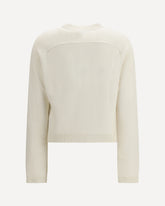 Cardigan in lana e cashmere - CREMA  | Base Blu
