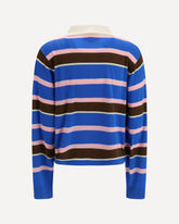 Rugby cropped striped Jumper - BLUE | Base Blu
