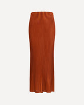 Long Knitted Skirt with narrow ribs - RED | Base Blu