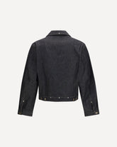 Trucker denim Jacket with studs - BLACK | Base Blu