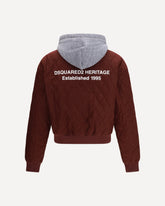 Bomber trapuntato con cappuccio  - BORDEAUX | Base Blu